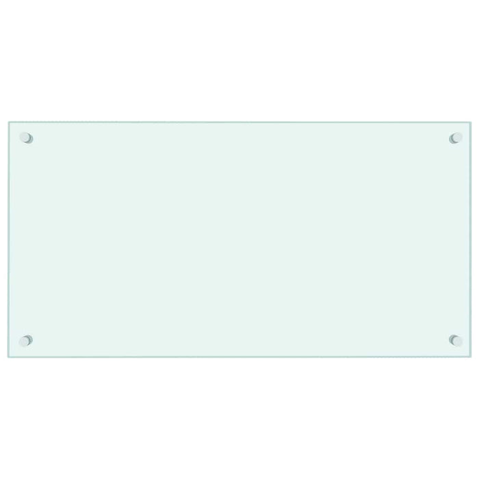 Paraschizzi per Cucina 2 pz Bianchi 80x40 cm in Vetro Temperato 3315786