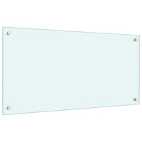 Paraschizzi per Cucina 2 pz Bianchi 80x40 cm in Vetro Temperato