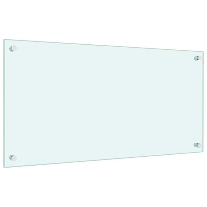 Paraschizzi per Cucina 2 pz Bianchi 80x40 cm in Vetro Temperato