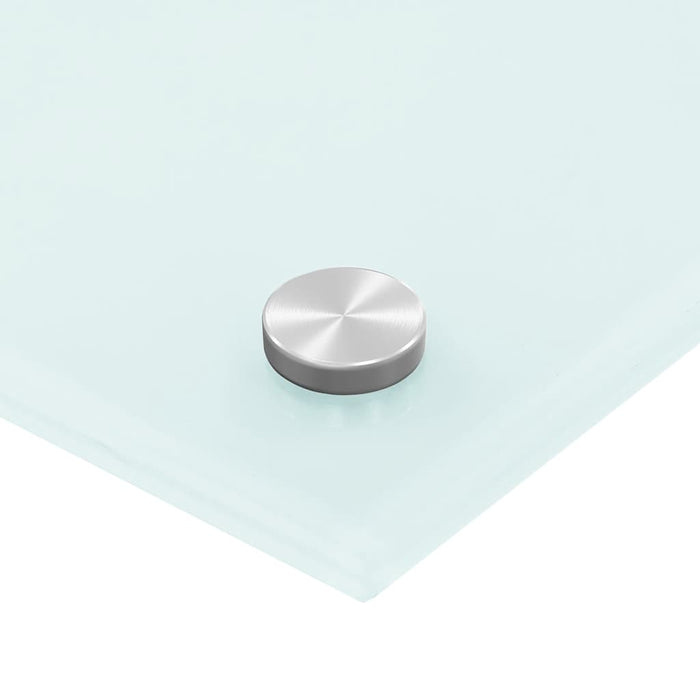 Paraschizzi per Cucina 2 pz Bianchi 80x40 cm in Vetro Temperato 3315786