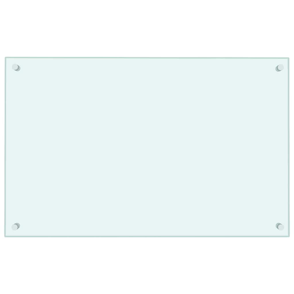 Paraschizzi per Cucina 2 pz Bianchi 80x50 cm in Vetro Temperato