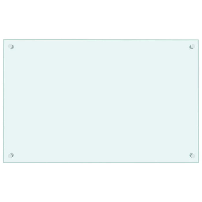 Paraschizzi per Cucina 2 pz Bianchi 80x50 cm in Vetro Temperato