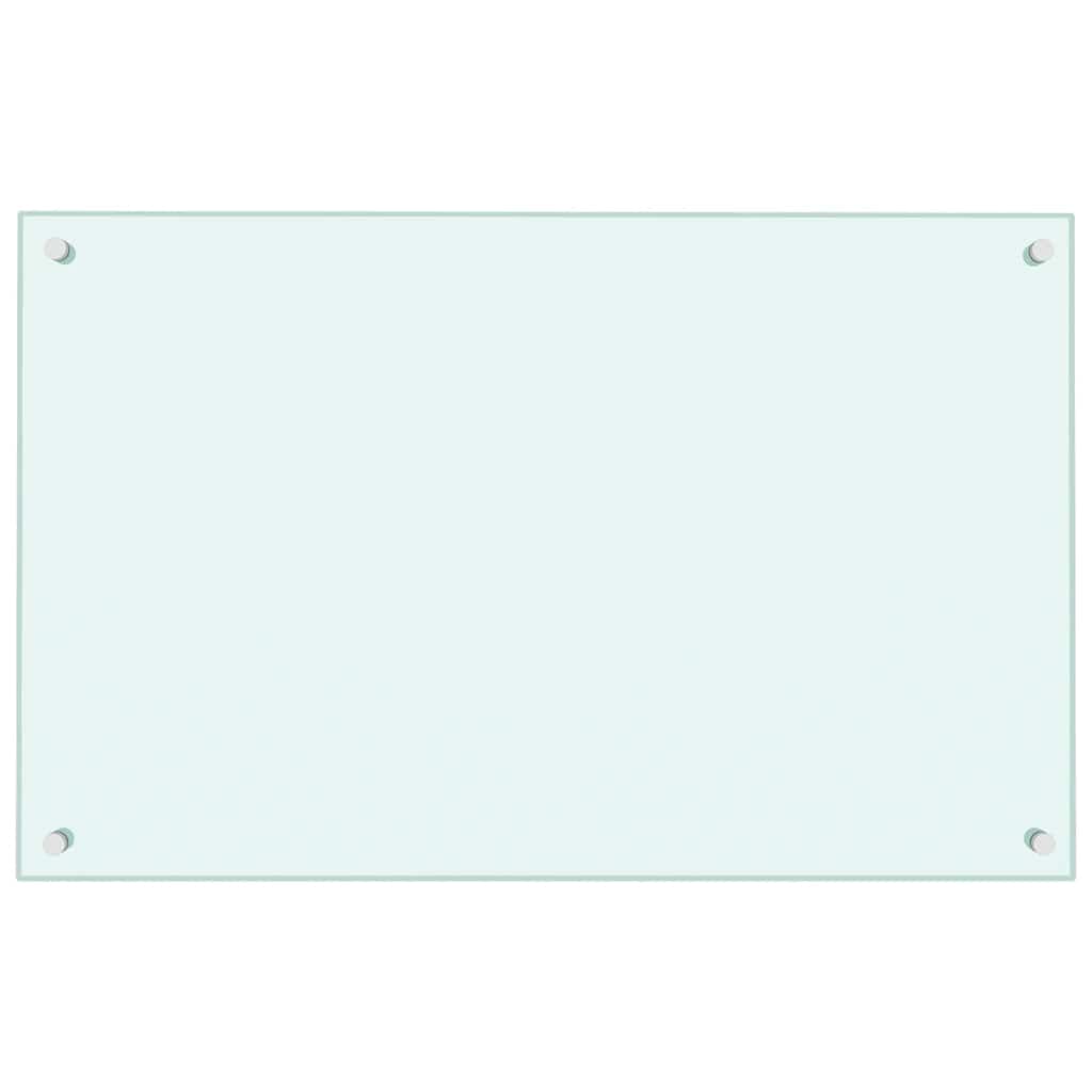 Paraschizzi per Cucina 2 pz Bianchi 80x50 cm in Vetro Temperato 3315787