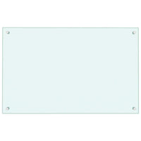 Paraschizzi per Cucina 2 pz Bianchi 80x50 cm in Vetro Temperato 3315787