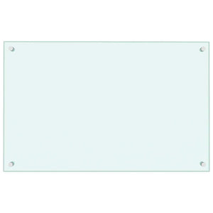 Paraschizzi per Cucina 2 pz Bianchi 80x50 cm in Vetro Temperato 3315787
