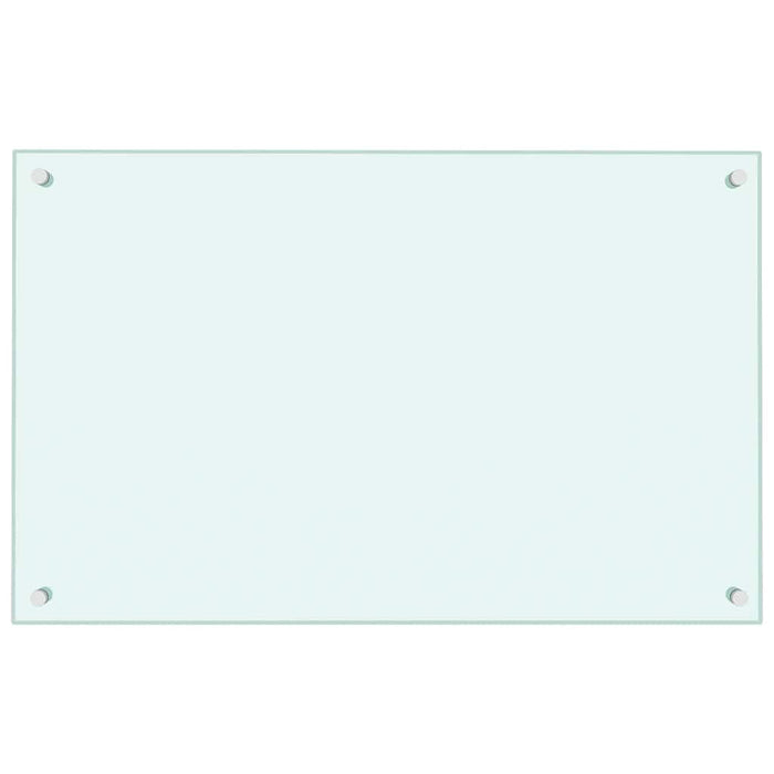 Paraschizzi per Cucina 2 pz Bianchi 80x50 cm in Vetro Temperato 3315787