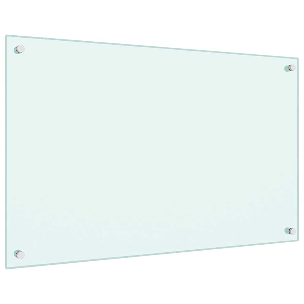 Paraschizzi per Cucina 2 pz Bianchi 80x50 cm in Vetro Temperato