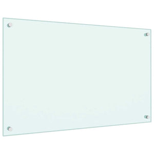 Paraschizzi per Cucina 2 pz Bianchi 80x50 cm in Vetro Temperato