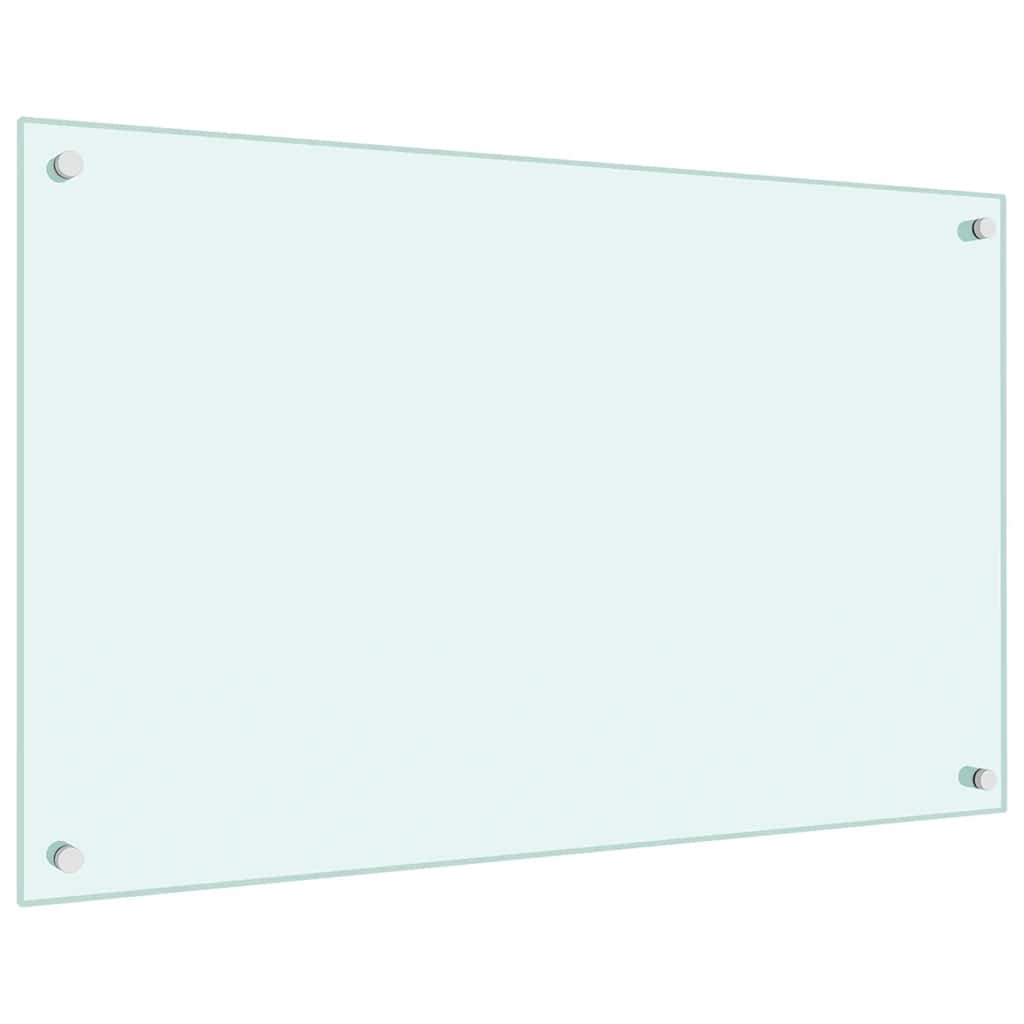 Paraschizzi per Cucina 2 pz Bianchi 80x50 cm in Vetro Temperato 3315787