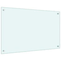 Paraschizzi per Cucina 2 pz Bianchi 80x50 cm in Vetro Temperato 3315787