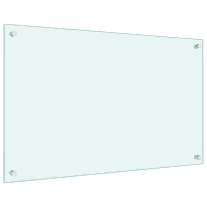 Paraschizzi per Cucina 2 pz Bianchi 80x50 cm in Vetro Temperato 3315787