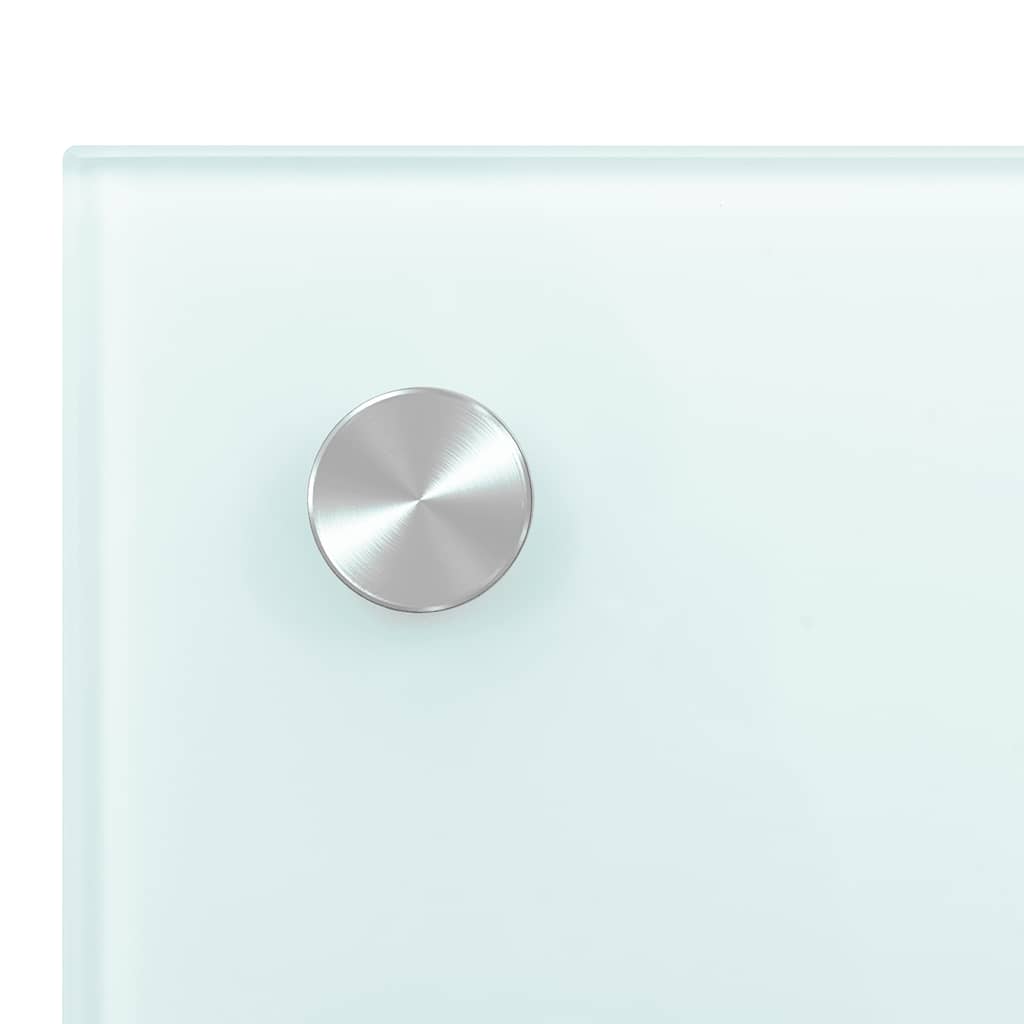 Paraschizzi per Cucina 2 pz Bianchi 80x50 cm in Vetro Temperato 3315787