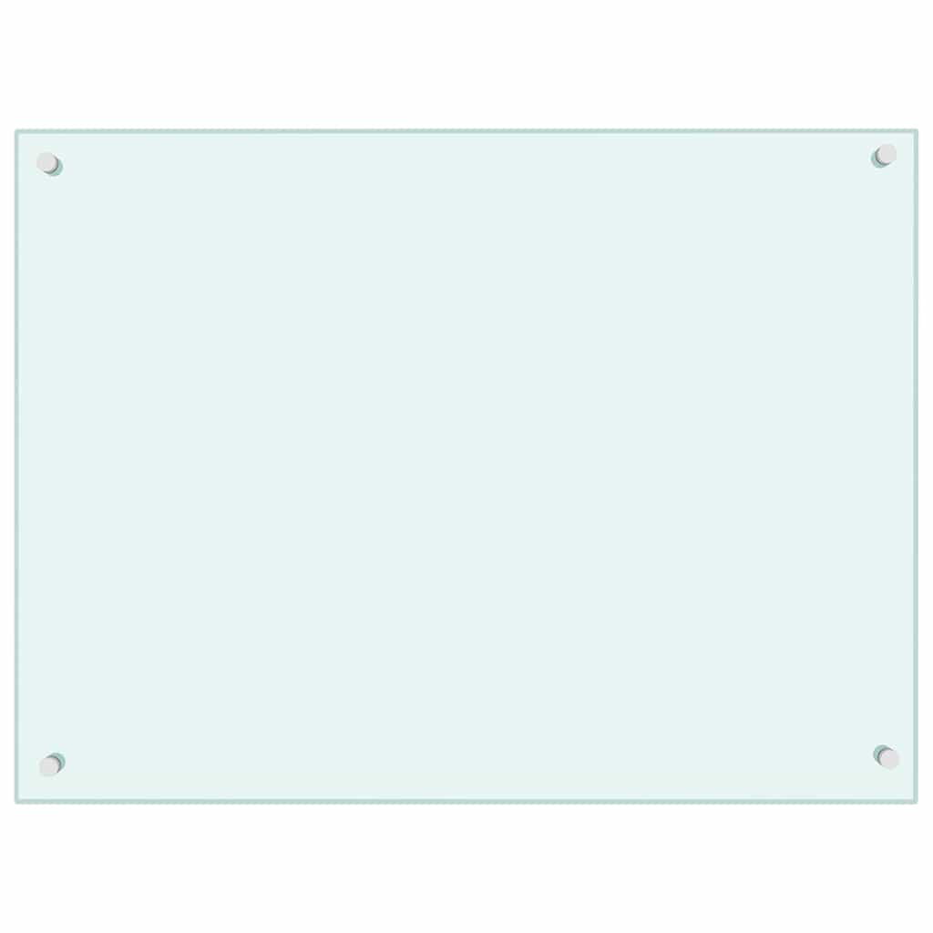 Paraschizzi per Cucina 2 pz Bianchi 80x60 cm in Vetro Temperato 3315788