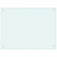 Paraschizzi per Cucina 2 pz Bianchi 80x60 cm in Vetro Temperato 3315788