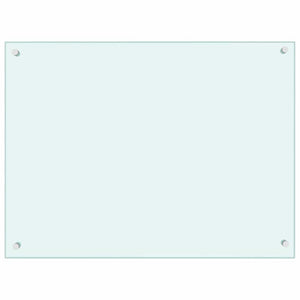 Paraschizzi per Cucina 2 pz Bianchi 80x60 cm in Vetro Temperato 3315788