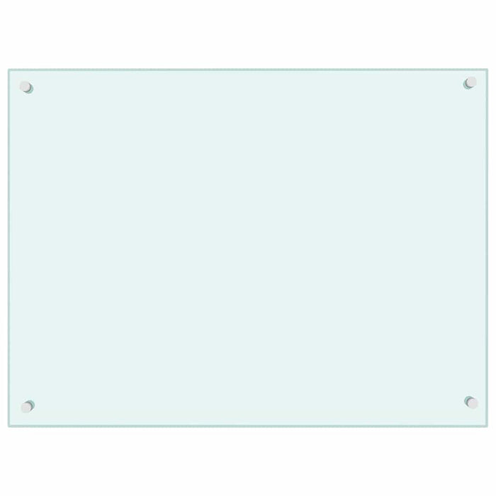 Paraschizzi per Cucina 2 pz Bianchi 80x60 cm in Vetro Temperato 3315788