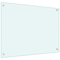 Paraschizzi per Cucina 2 pz-Set di 2 Protezione parete cucina Bianchi 80x60 cm in Vetro Temperato