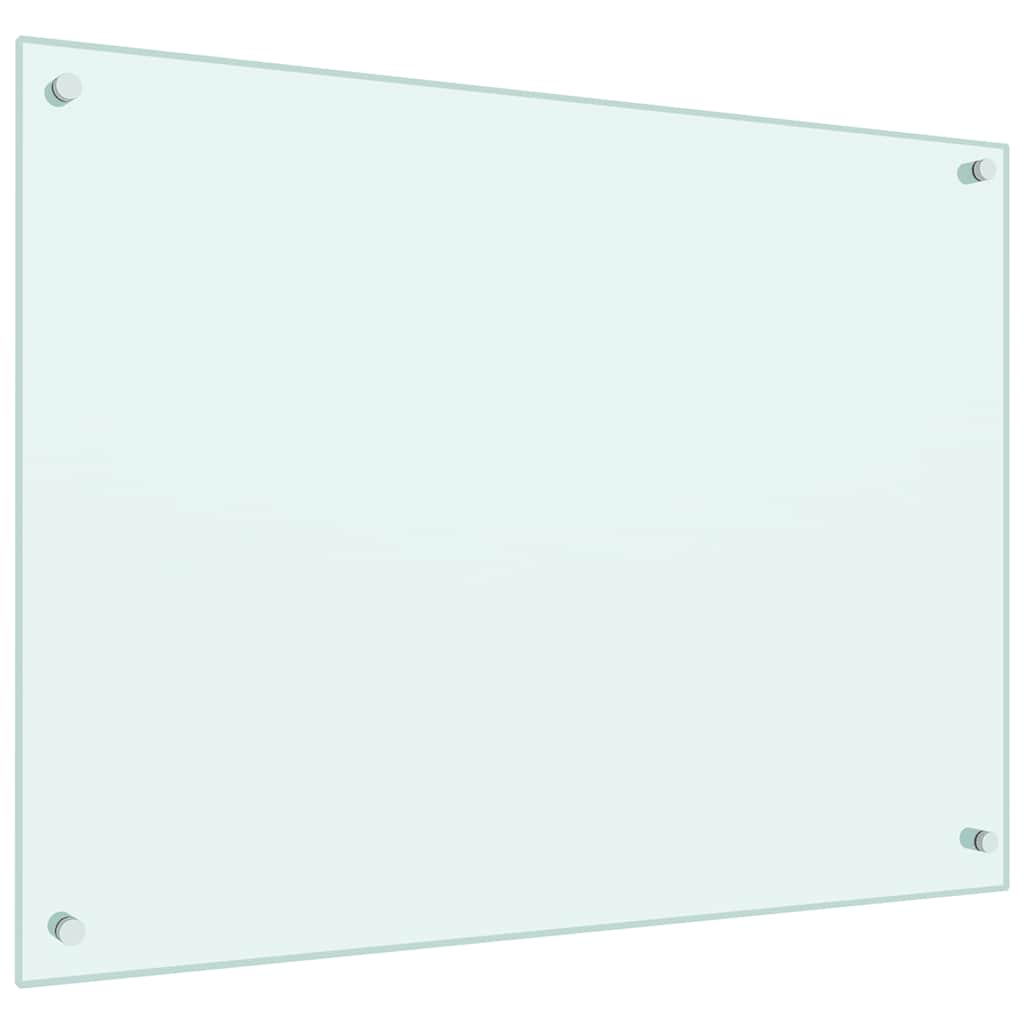 Paraschizzi per Cucina 2 pz Bianchi 80x60 cm in Vetro Temperato 3315788