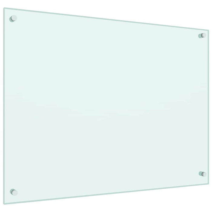 Paraschizzi per Cucina 2 pz Bianchi 80x60 cm in Vetro Temperato 3315788