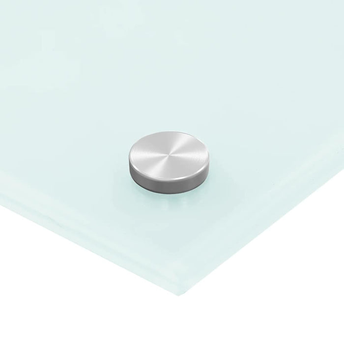 vidaXL Paraschizzi per Cucina 2 pz Bianchi 80x60 cm in Vetro Temperato