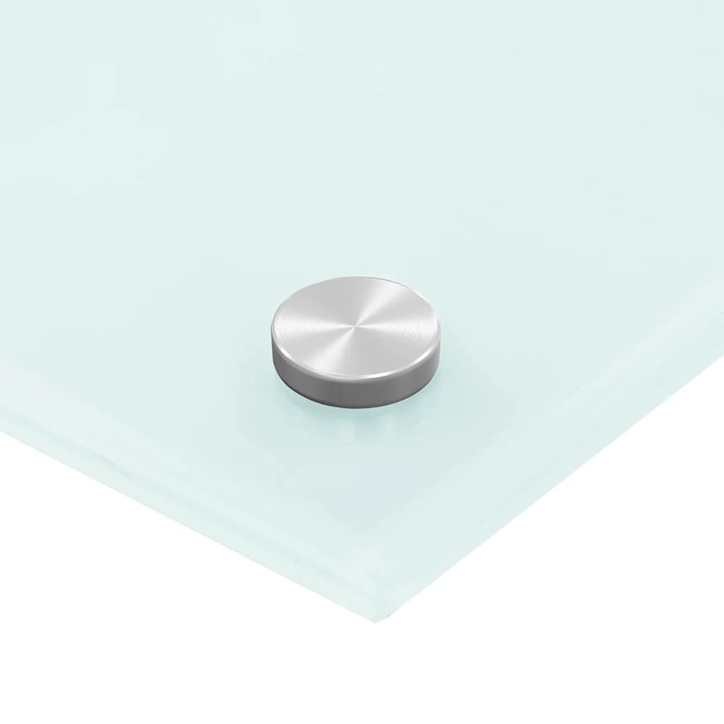 Paraschizzi per Cucina 2 pz-Set di 2 Protezione parete cucina Bianchi 80x60 cm in Vetro Temperato