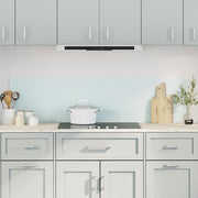 Paraschizzi per Cucina 2 pz-Set di 2 Protezione parete cucina Bianchi 80x60 cm in Vetro Temperato
