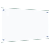 Paraschizzi per Cucina 2 pz Trasparente 70x40cm Vetro Temperato 3315789