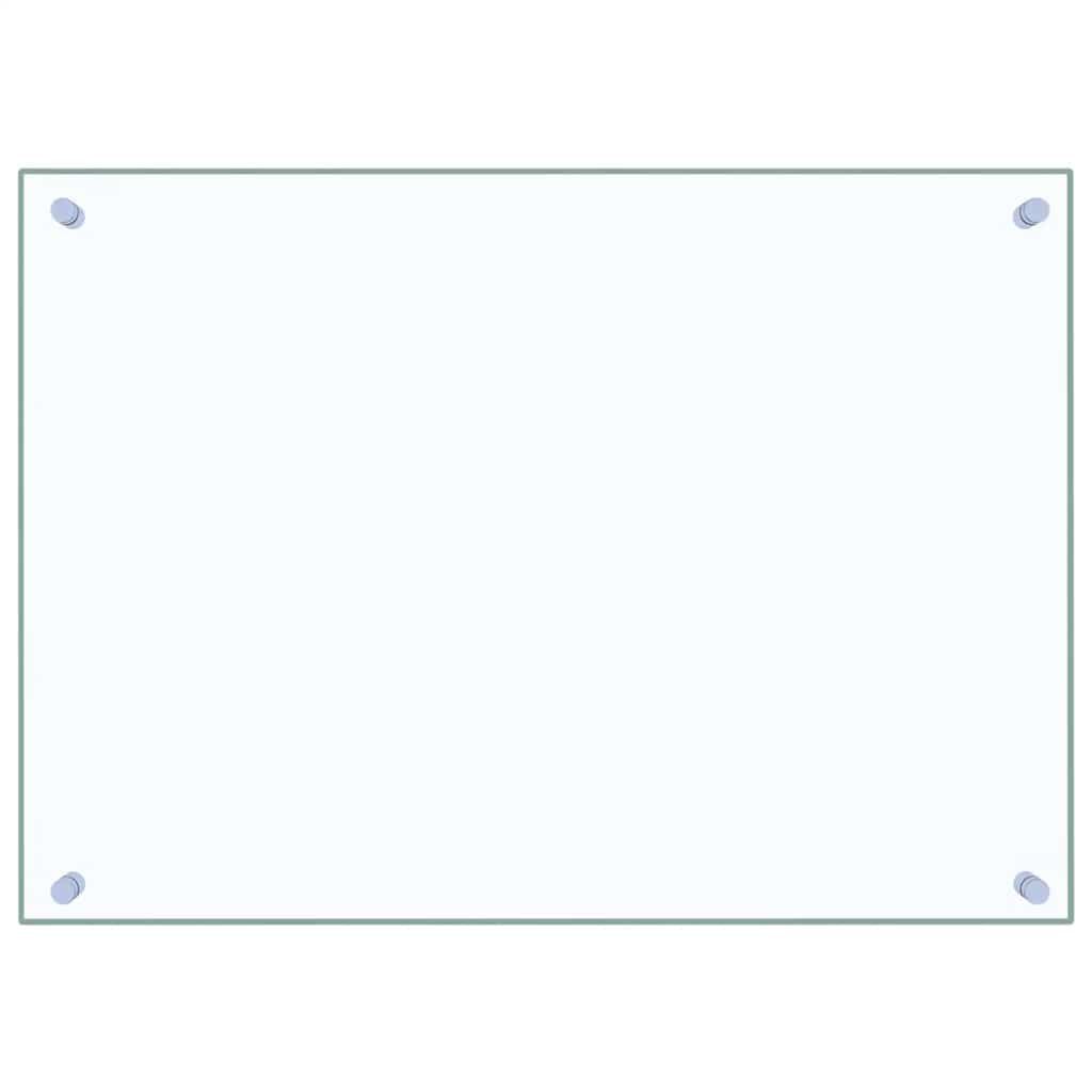 Paraschizzi per Cucina 2 pz Trasparente 70x50cm Vetro Temperato