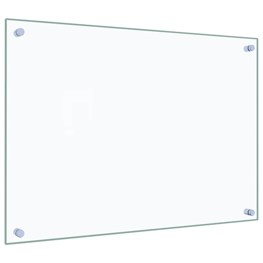 Paraschizzi per Cucina 2 pz-Set di 2 Protezione parete cucina Trasparente 70x50cm Vetro Temperato