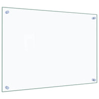 Paraschizzi per Cucina 2 pz-Set di 2 Protezione parete cucina Trasparente 70x50cm Vetro Temperato