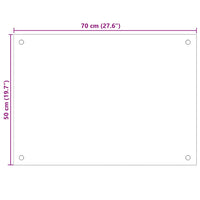 Paraschizzi per Cucina 2 pz Trasparente 70x50cm Vetro Temperato 3315790