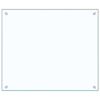 Paraschizzi per Cucina 2 pz Trasparente 70x60cm Vetro Temperato