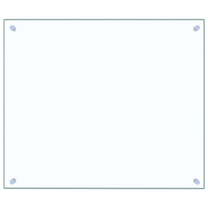 Paraschizzi per Cucina 2 pz Trasparente 70x60cm Vetro Temperato
