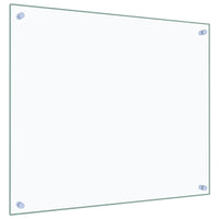 Paraschizzi per Cucina 2 pz Trasparente 70x60cm Vetro Temperato