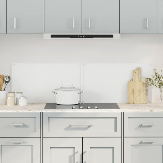 Paraschizzi per Cucina 2 pz-Set di 2 Protezione parete cucina Trasparente 70x60cm Vetro Temperato
