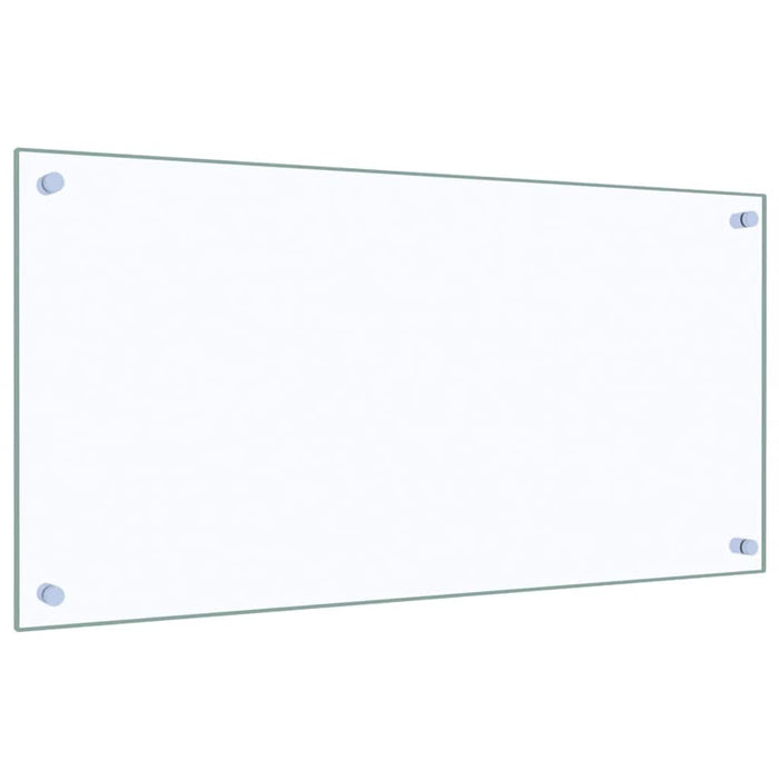 Paraschizzi per Cucina 2 pz Trasparente 80x40cm Vetro Temperato