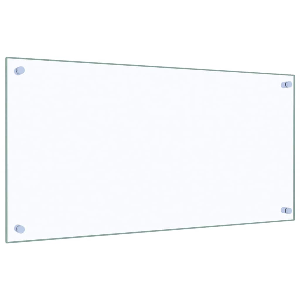 Paraschizzi per Cucina 2 pz-Set di 2 Protezione parete cucina Trasparente 80x40cm Vetro Temperato