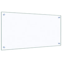 Paraschizzi per Cucina 2 pz-Set di 2 Protezione parete cucina Trasparente 80x40cm Vetro Temperato