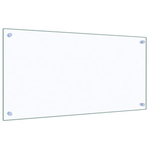 Paraschizzi per Cucina 2 pz-Set di 2 Protezione parete cucina Trasparente 80x40cm Vetro Temperato