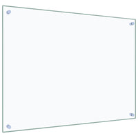 Paraschizzi per Cucina 2 pz Trasparente 80x60cm Vetro Temperato 3315794