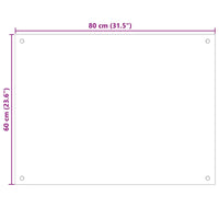 Paraschizzi per Cucina 2 pz Trasparente 80x60cm Vetro Temperato 3315794