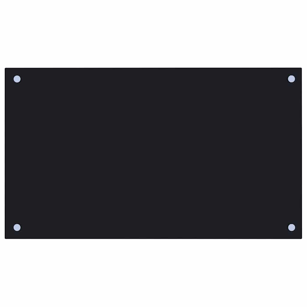 Paraschizzi per Cucina 2 pz Neri 70x40 cm in Vetro Temperato 3315795