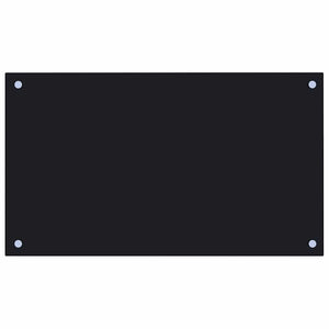 Paraschizzi per Cucina 2 pz Neri 70x40 cm in Vetro Temperato 3315795