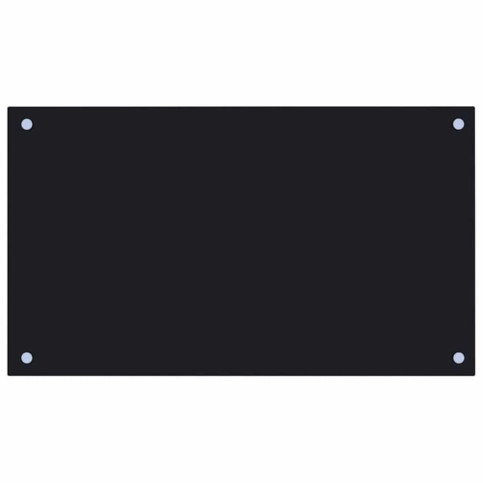 Paraschizzi per Cucina 2 pz Neri 70x40 cm in Vetro Temperato 3315795