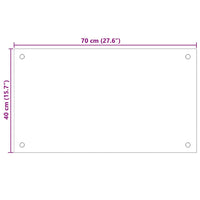 vidaXL Paraschizzi per Cucina 2 pz Neri 70x40 cm in Vetro Temperato