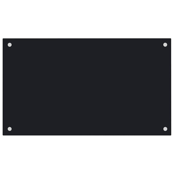 Paraschizzi per Cucina 2 pz Neri 70x50 cm in Vetro Temperato 3315796