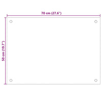 Paraschizzi per Cucina 2 pz Neri 70x50 cm in Vetro Temperato 3315796