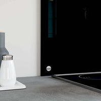 Paraschizzi per Cucina 2 pz-Set di 2 Protezione parete cucina Neri 70x60 cm in Vetro Temperato