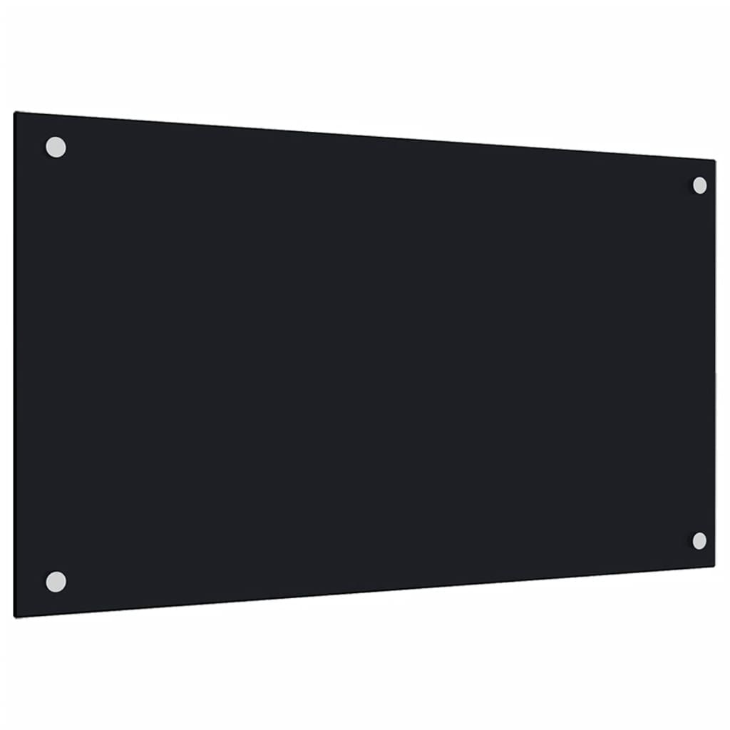 Paraschizzi per Cucina 2 pz Neri 70x60 cm in Vetro Temperato 3315797