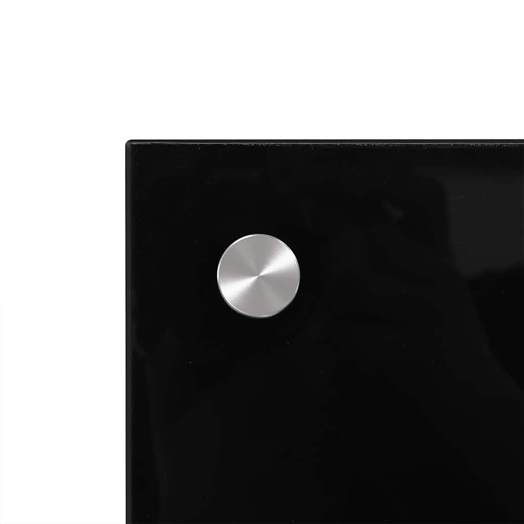 Paraschizzi per Cucina 2 pz Neri 70x60 cm in Vetro Temperato 3315797